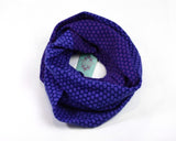s Looped Scarf - Teal, Cornish and Purple - Linda Wilson - looped
