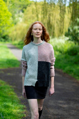 Block Coloured Sweater - Lemonade - McConnell - on model