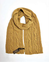Cable and Rib Scarf - Honey - Fisherman Out of Ireland