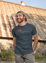 Carrauntoohil T-Shirt - Ink Grey - Due South - on model