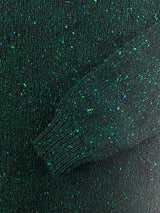 Crew neck jumper - Bottle Green - Fisherman Out of Ireland- detail