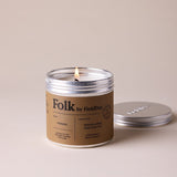 Forage Folk Tin Candle – Field Day - lit