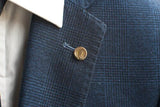 Harp Pin - Brass - Millet Wade - on jacket