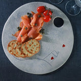 Home Comforts – Serving Board - Sarah McKenna - with food on