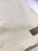 Links Stitch Alpaca Scarf - Ecru - Fisherman Out of Ireland - detail