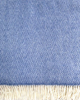 Merino and Cashmere Throw - Sea Blues Herringbone - John Hanly - detail