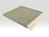 Merino lambswool Ripple Throw - Fern - McNutt