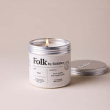Peat Folk Tin Candle – Field Day - lit