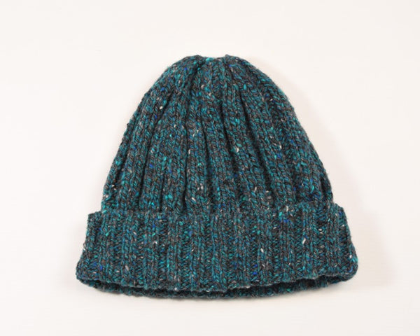 Ribbed Hat - Teal Grey - Fisherman Out of Ireland