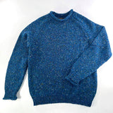 addle Shoulder Roll Neck Jumper - Denim - Fisherman Out of Ireland