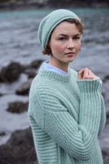 Slouchy Beanie - Mint Cream - Fisherman Out of Ireland