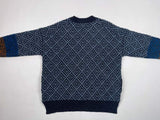 Taspestry Cardigan with pockets - Stormy Sea - Fisherman Out of Ireland - back