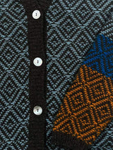 Taspestry Cardigan with pockets - Stormy Sea - Fisherman Out of Ireland - close up sleeve