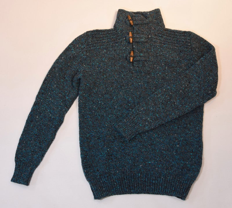 Men's sweater with deals toggle buttons