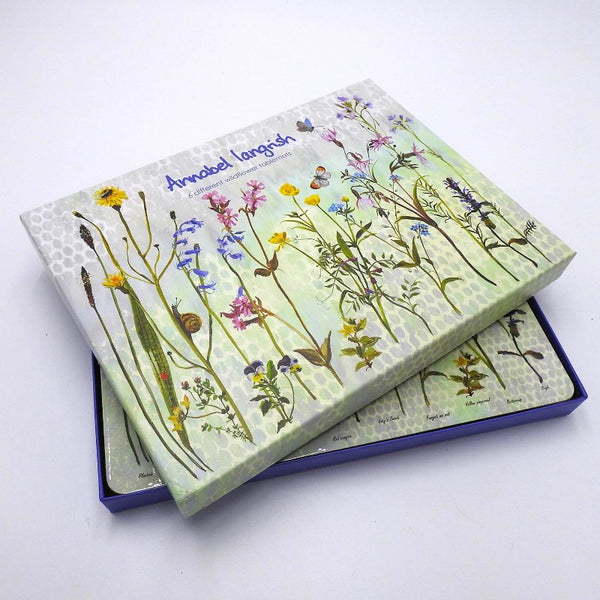 Wildflowers Placemats Set in gift box - Annabel Langrish