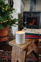 Classic Winter Stoneware Candle – Field Day - lifestyle