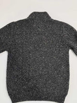 Half Zip Neck Sweater - Steel Wool - Fisherman Out of Ireland - back