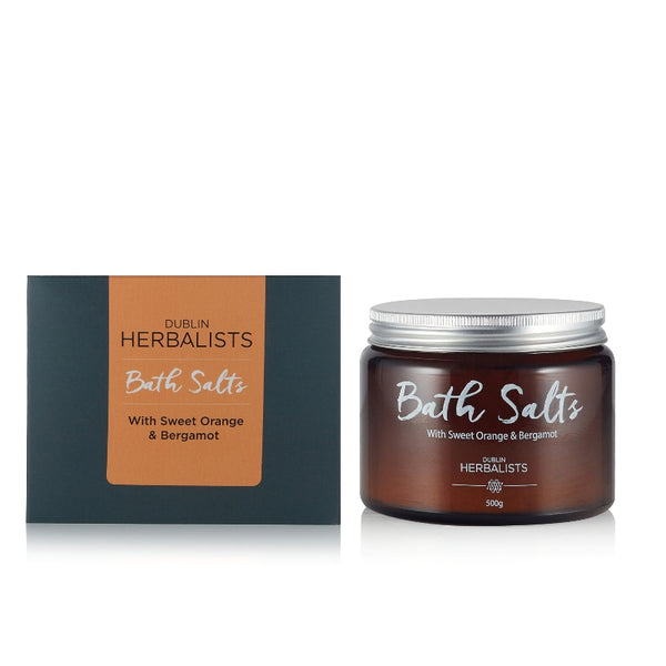 Bath Salts – with Sweet Orange and Bergamot – Dublin Herbalists - with box