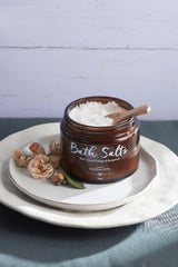 Bath Salts – with Sweet Orange and Bergamot – Dublin Herbalists - with spoon