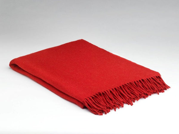 Cashmere and Merino Throw – Rouge - McNutt of Donegal