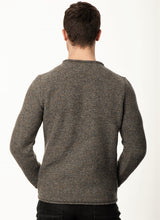 Crew neck with roll edges jumper - Smoke - Fisherman Out of Ireland - back