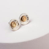 Find Your Way Stud Earrings - Sterling Silver and 9ct Gold – Simon Barber
