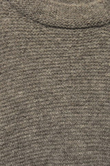 Links Stitch Mock Neck Sweater - Smoke - Fisherman Out of Ireland - Pure Ireland