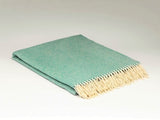 Merino Lambswool Throw - Spearmint Herringbone - McNutt of Donegal