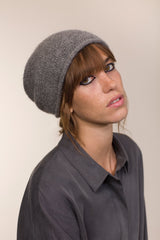 Slouchy Beanie - Smoke - Fisherman Out of Ireland - Pure Ireland