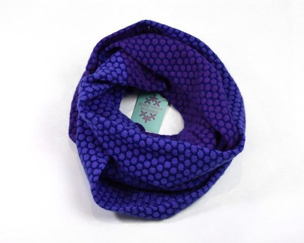 s Looped Scarf - Teal, Cornish and Purple - Linda Wilson - looped