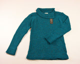 Boat neck and herringbone edges sweater - Turquoise – Rossan Knitwear