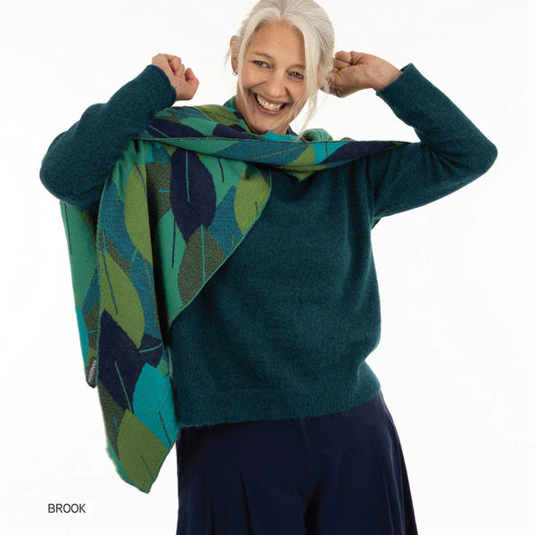 Brook Shawl – Emerald Spirit - McKernan - on model