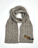 Cable and Rib Scarf - Porridge - Fisherman Out of Ireland