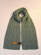 Cable and Rib Scarf – Jade - Fisherman Out of Ireland