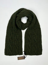 Cable and Rib Scarf - Seaweed - Fisherman Out of Ireland