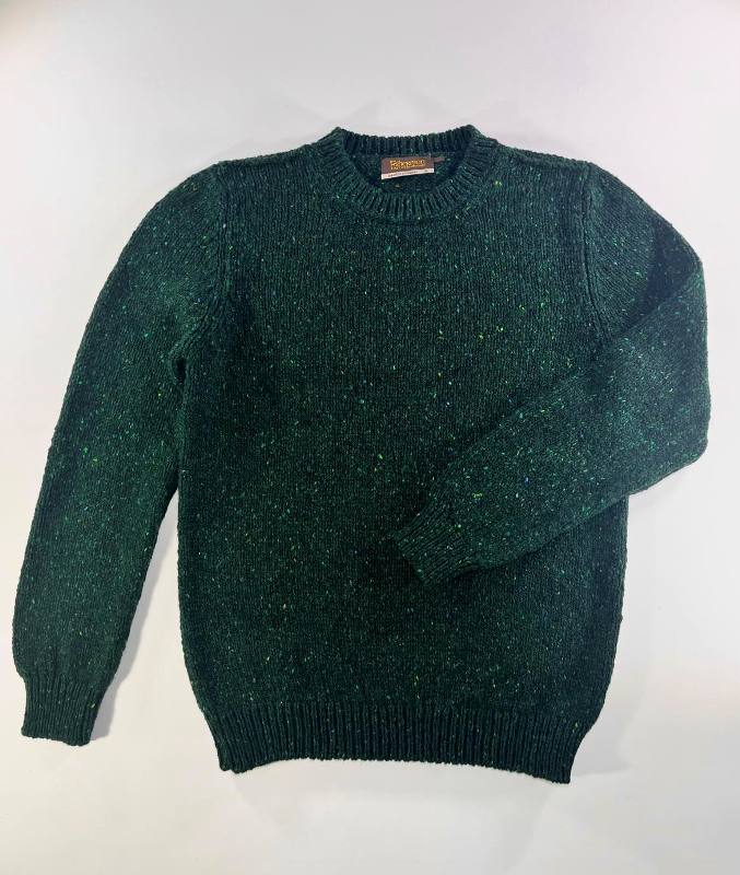 Crew neck jumper - Bottle Green - Fisherman Out of Ireland