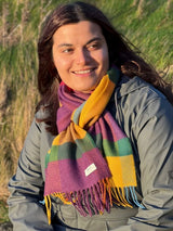 Full Bloom Lambswool Scarf - McNutt of Donegal - on model