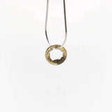 Golden Shore Small Pendant - Sterling Silver and 22ct Gold Plated - Martina Hamilton - closer
