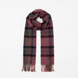 Lambswool Scarf - Rose, Pink and Navy Plaid - John Hanly 