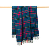 Lambswool Throw - Blue, Pink, Grey Check - John Hanly