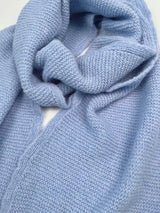 Links Stitch Alpaca Scarf - Forget Me Not - Fisherman Out of Ireland - detail