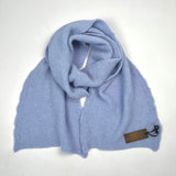 Links Stitch Alpaca Scarf - Forget Me Not - Fisherman Out of Ireland