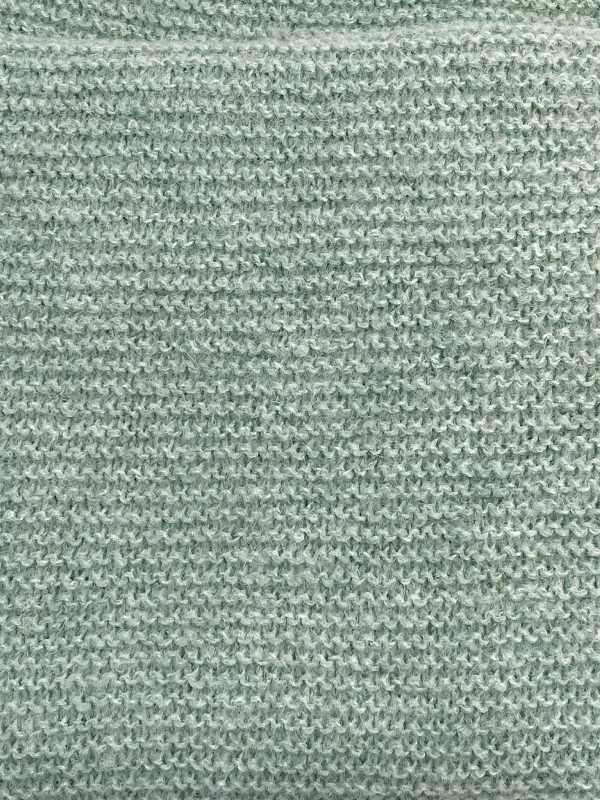 Links Stitch Alpaca Scarf - Mint Cream - Fisherman Out of Ireland - detail