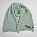 Links Stitch Alpaca Scarf - Mint Cream - Fisherman Out of Ireland