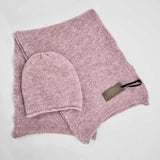 louchy Beanie and Links Stitch Alpaca Scarf - Pink - Fisherman Out of Ireland