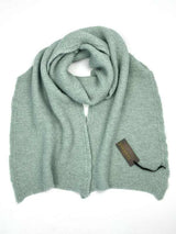 Links Stitch Alpaca Scarf - Mint Cream - Fisherman Out of Ireland