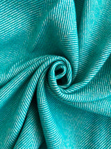 Merino lambswool Throw - Larkspur Herringbone - McNutt - close up