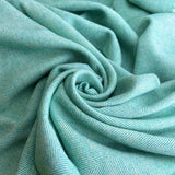 Merino lambswool Throw - Spearmint Herringbone - McNutt - close up