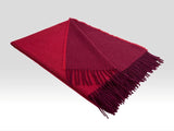 Merino lambswool Throw - Merlot Reversible - McNutt of Donegal