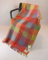 Merino Lambswool Throw - Starburst Check - McNutt - on chair